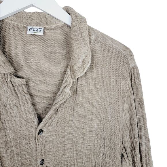 CP Shades Linen Blend Button Down Shirt - M - Picture 3 of 5